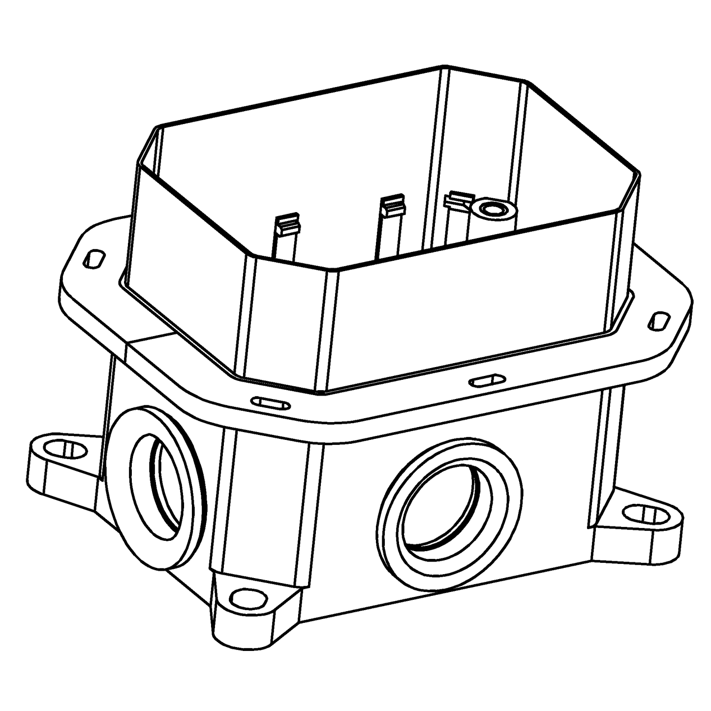 Boîte encastrée à 4 entrées