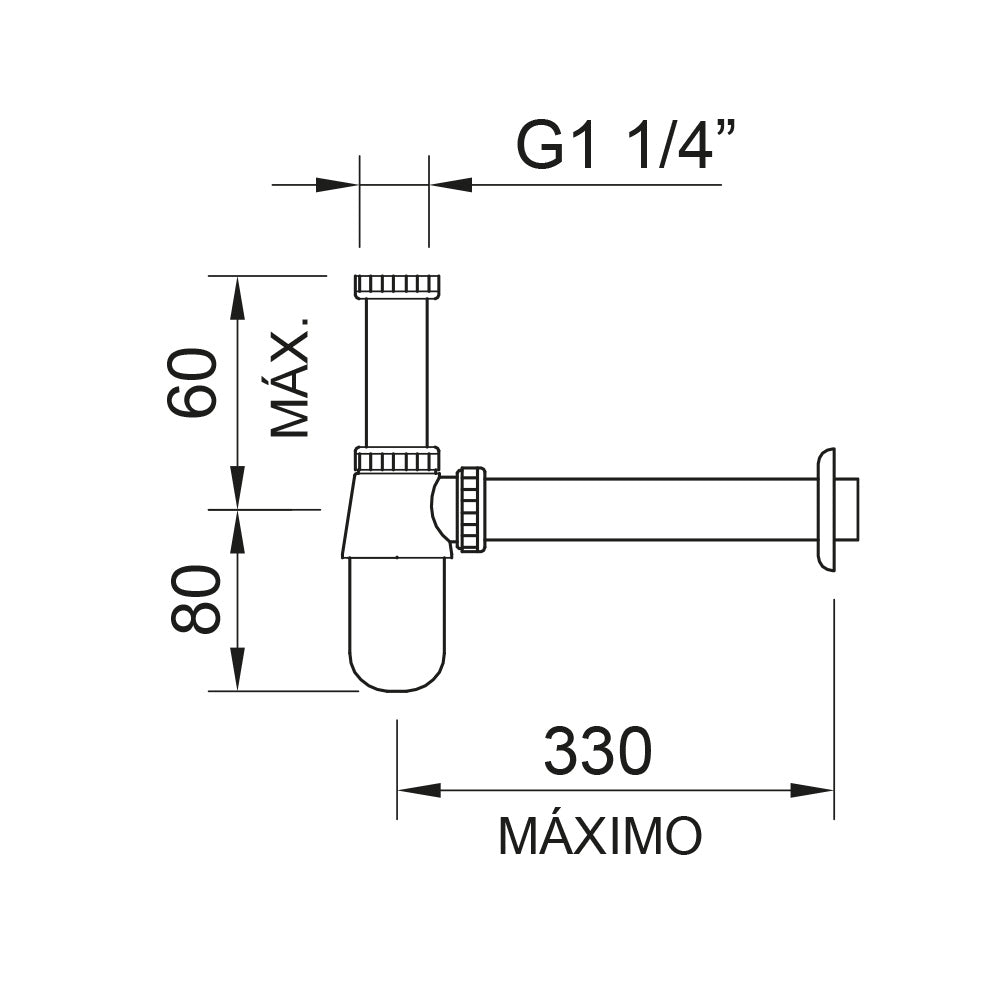 Bottle Siphon 1 1/4" Urban