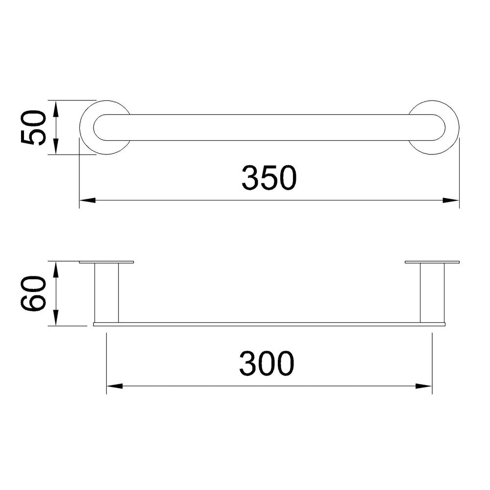NOAH Towel Rail 30 cm Matt Black