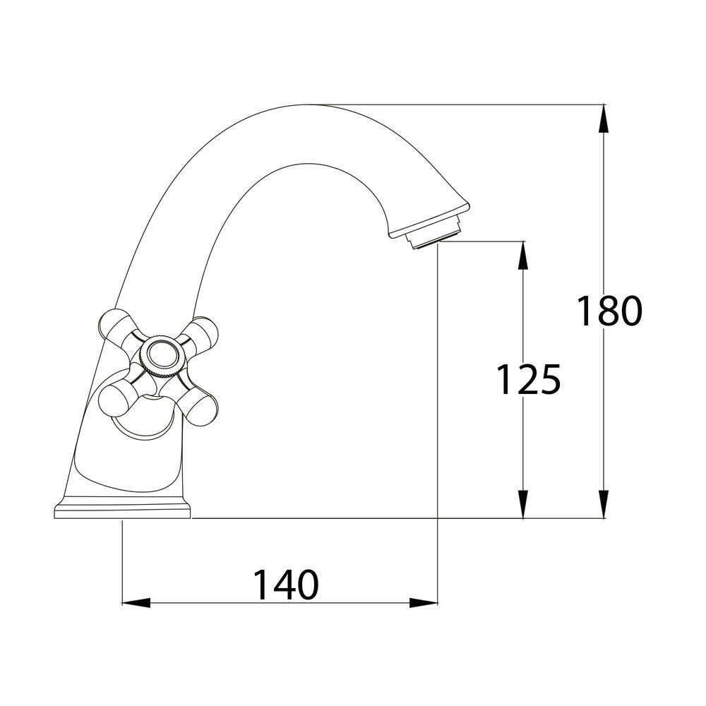 Mitigeur de lavabo Antigona Bronze