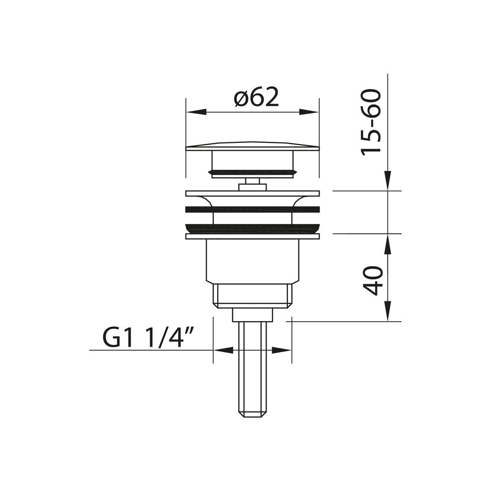 Bouchon de vidange universel à fermeture rapide, finition métallique canon de fusil.