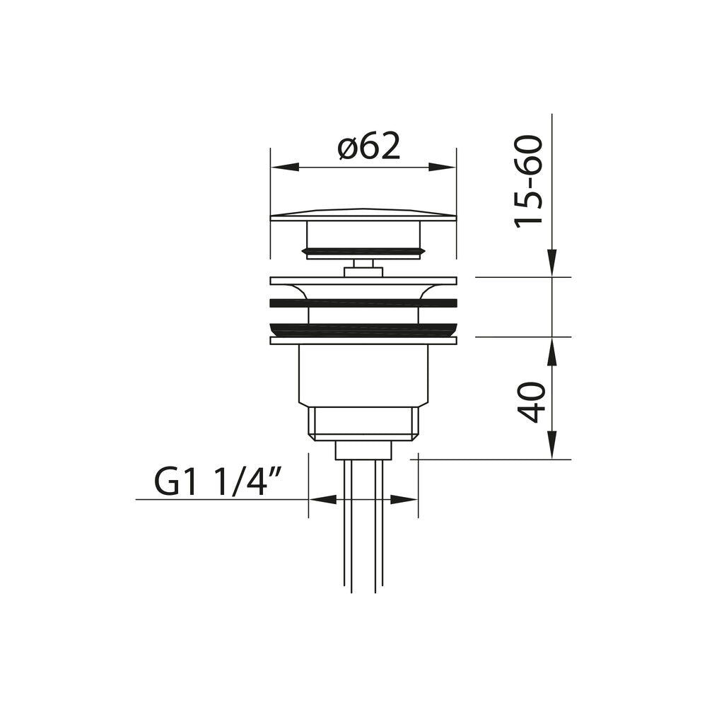 Leo Métallique Quick-Clac Pop-Up 1-1/4" Or