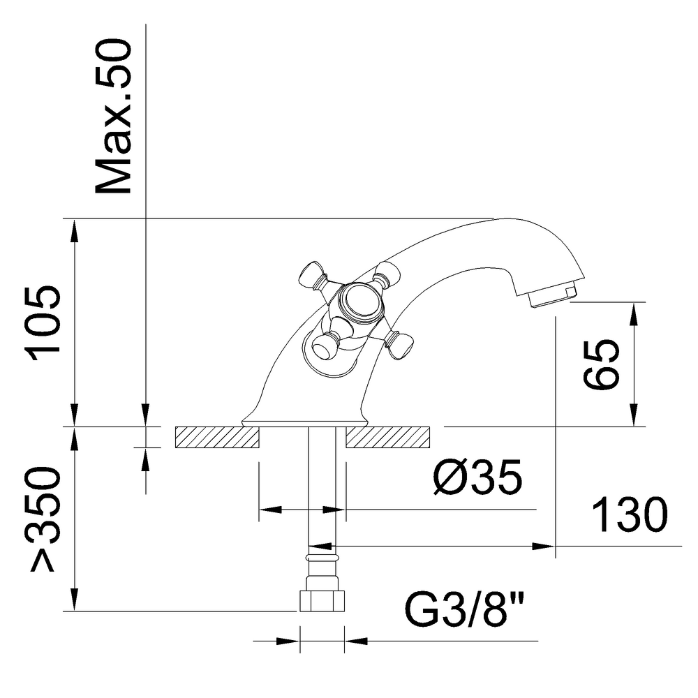 Mitigeur de lavabo Antigona