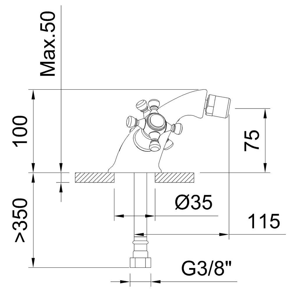 Mitigeur de bidet Antigona