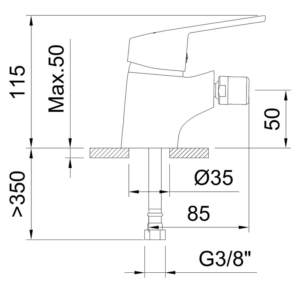 Mitigeur de bidet S12