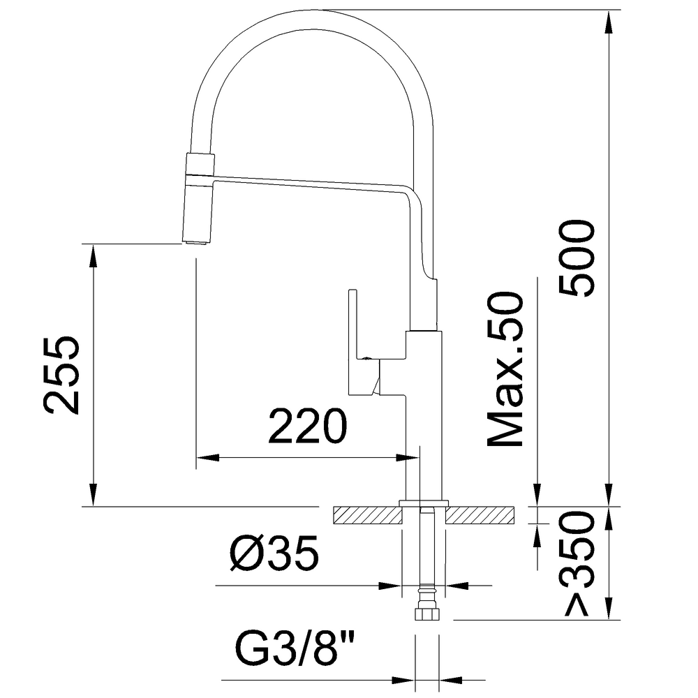Mikser tal-Kċina Chef Slim Chrome