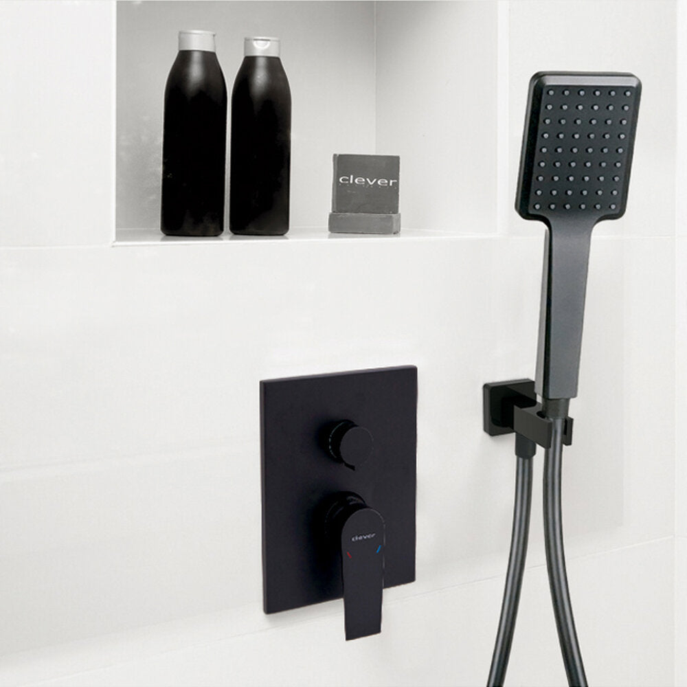 Concealed bath-shower with two outlets Agora Xtreme black