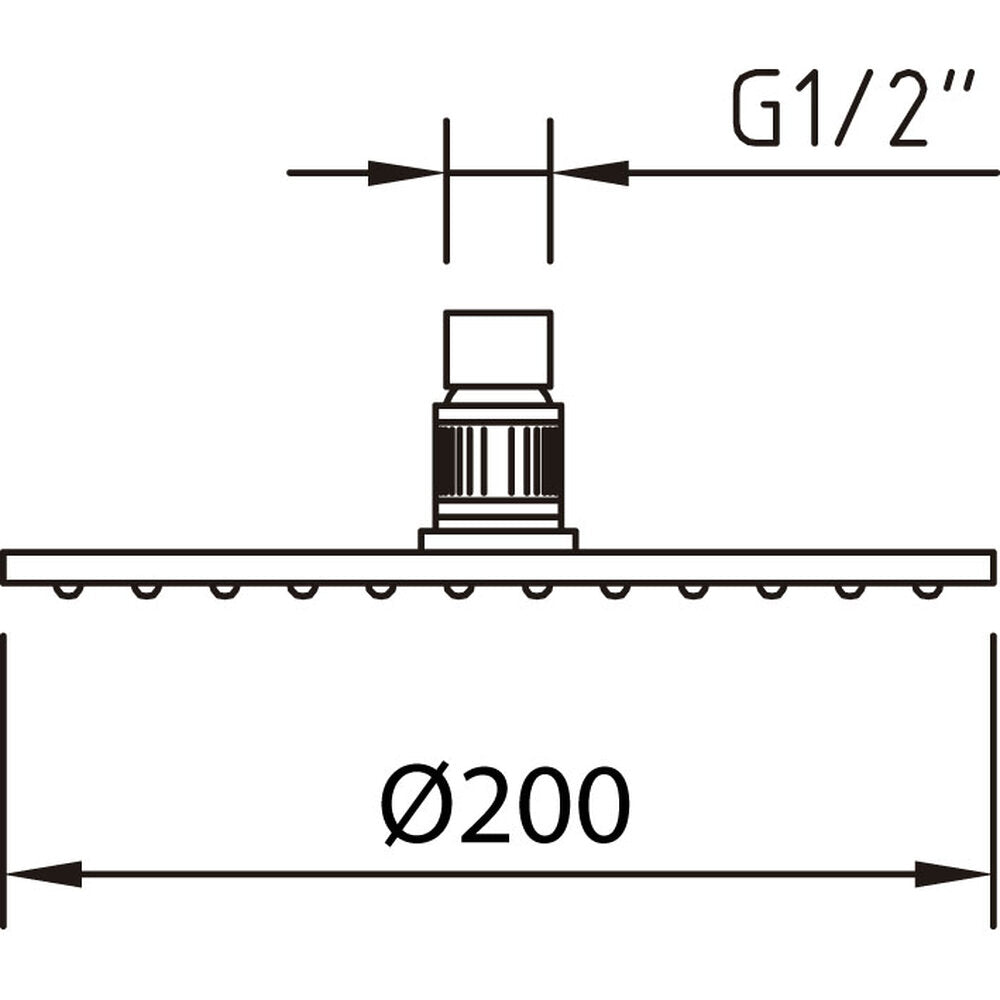 Pommeau de douche ultra-mince Ø200 mm