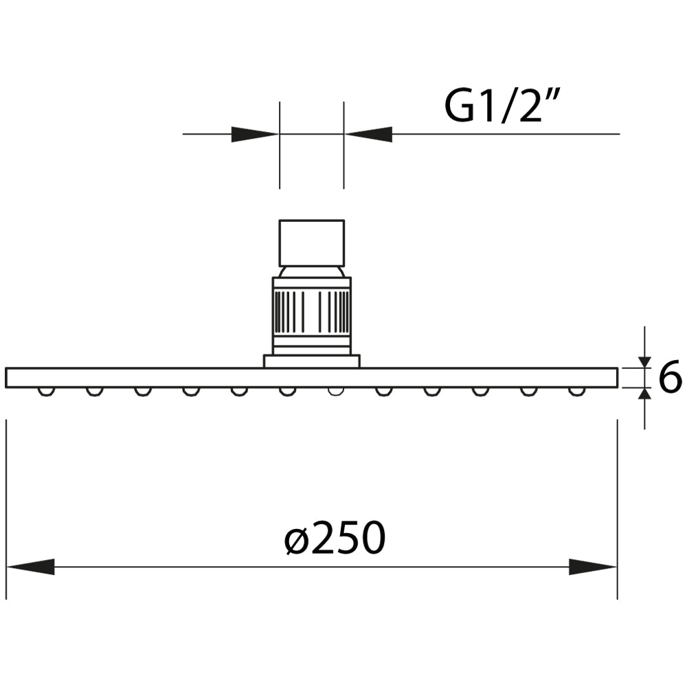 Pommeau de douche Slim Black Up! Urban Abs Ø250