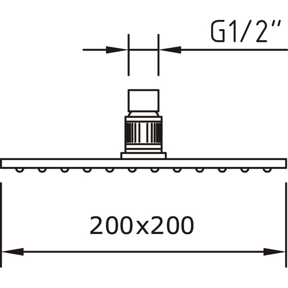 Pommeau de douche Kube 200x200mm