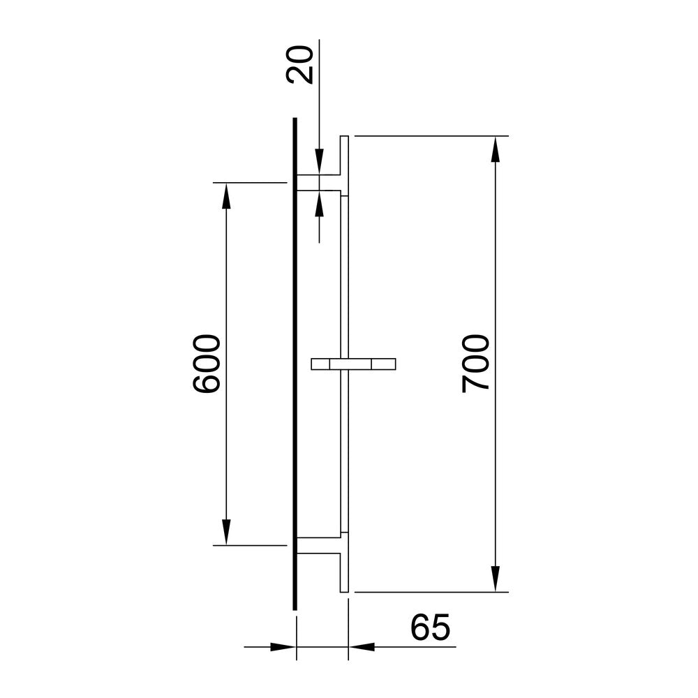 Sliding bar Trend 30x10x700 mm