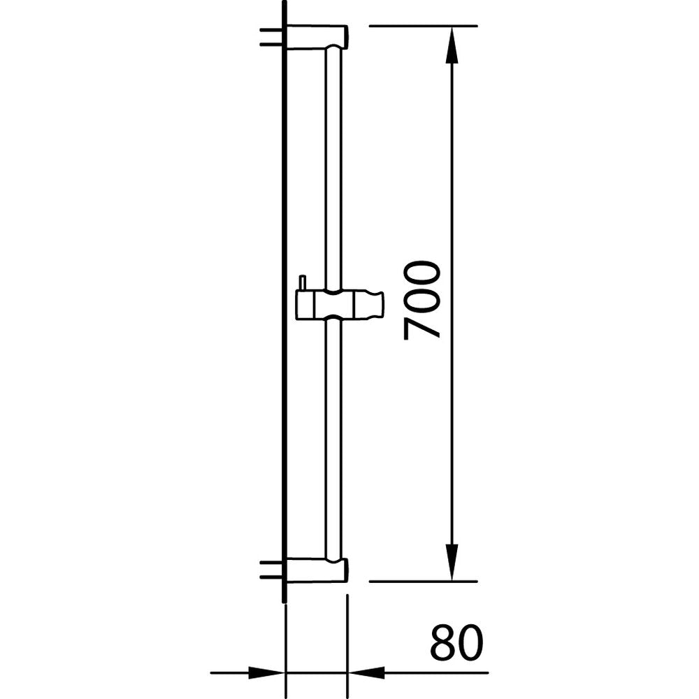 Sliding Bar Abs Ø19x700 City