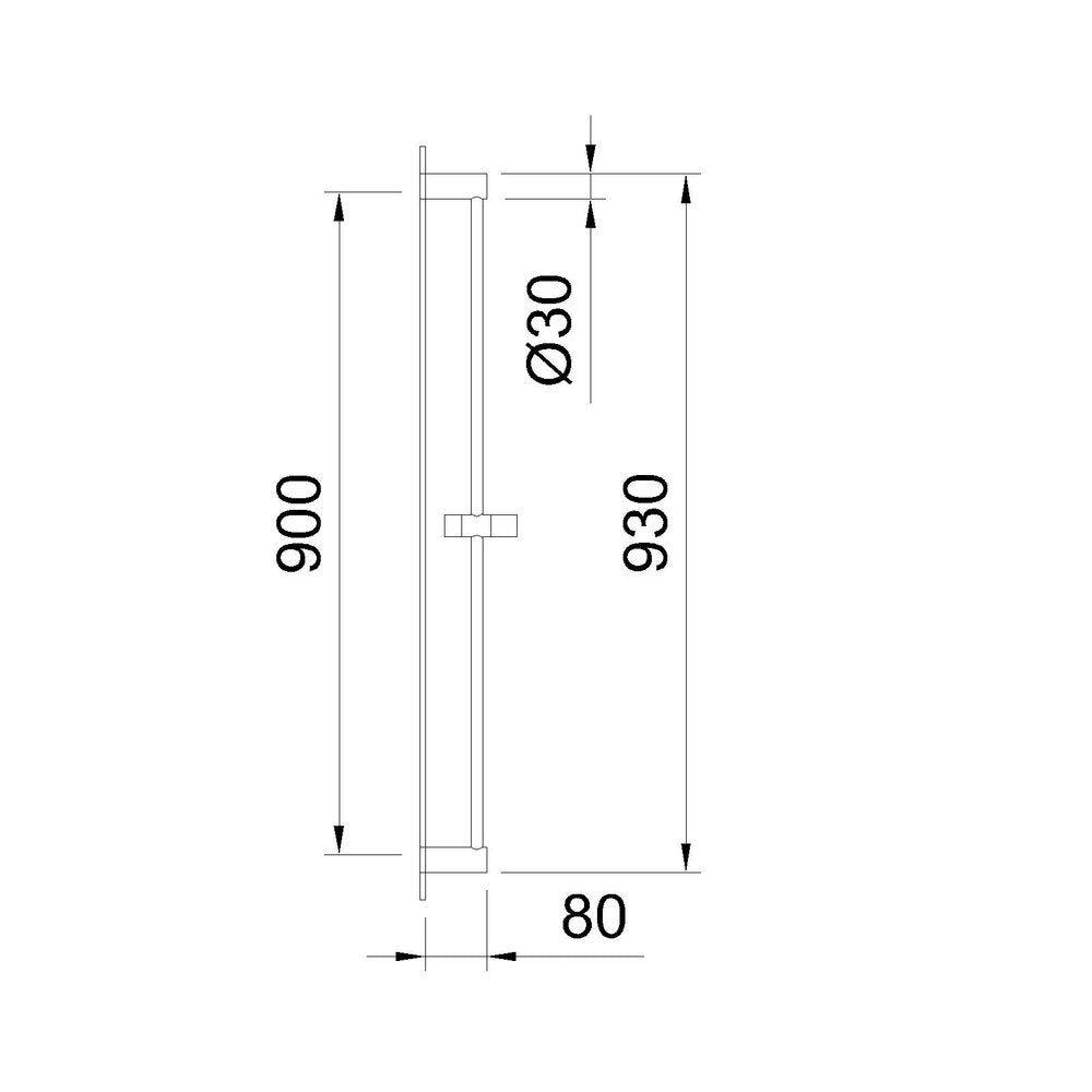 Sliding Bar Abs Ø19x900 City