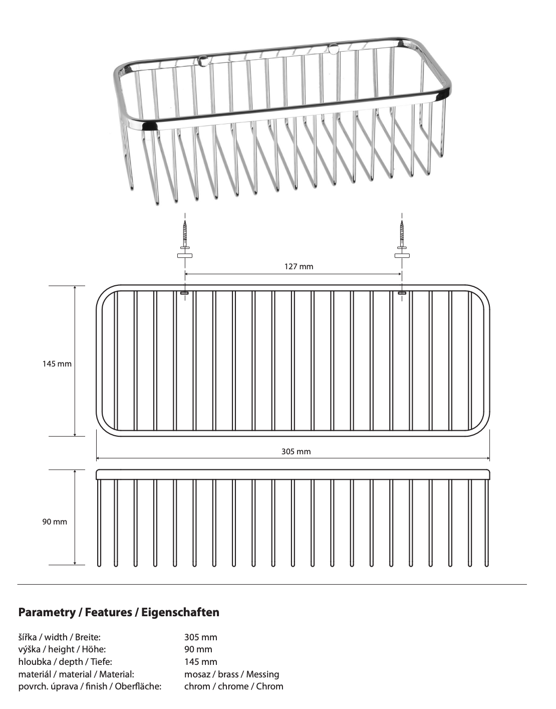 Xkaffa tad-doċċa Chrome CYTRO