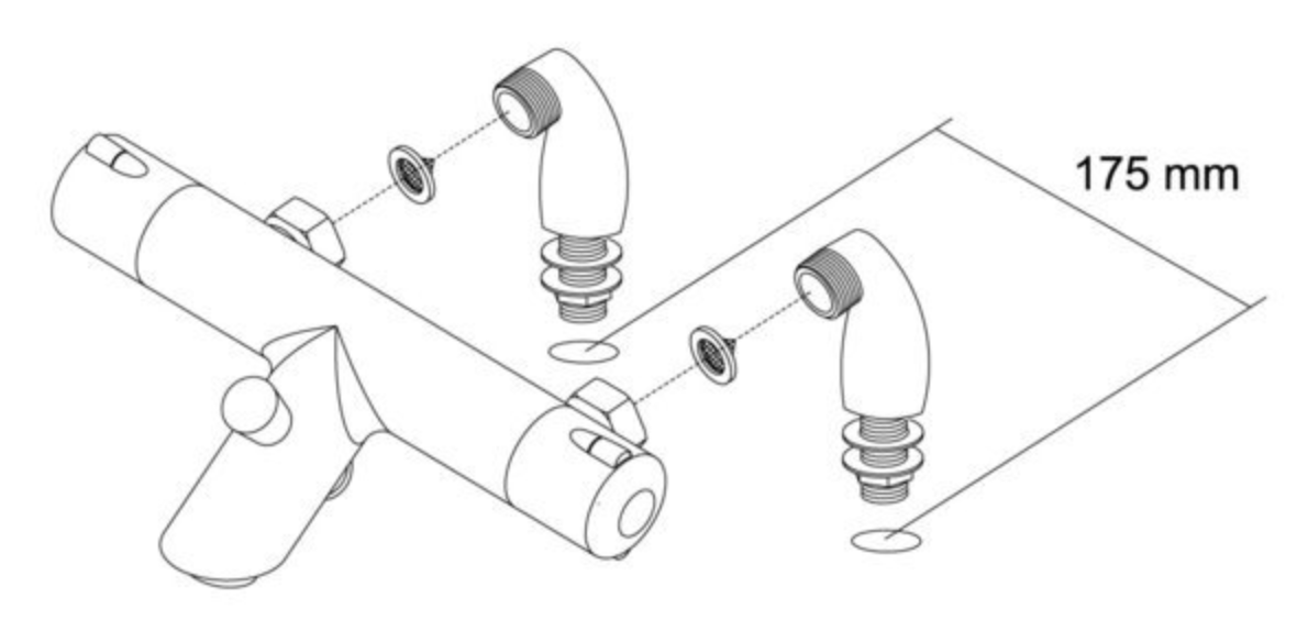 Tube connections for bath shower