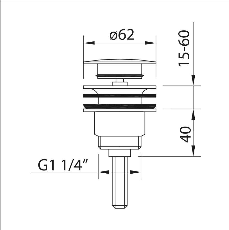 Leo Metallic Quick-Clac Pop-Up 1-1/4" Blanc