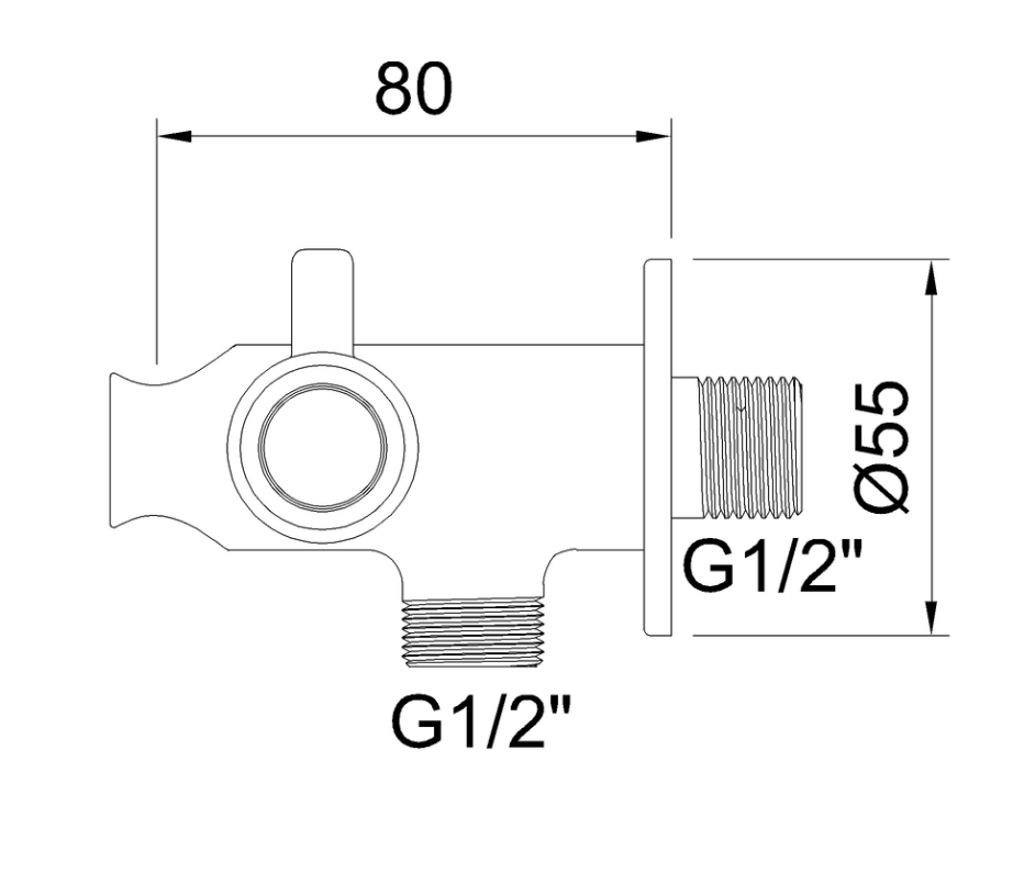 Vanne d'angle avec HØlder Hygien Sahhara