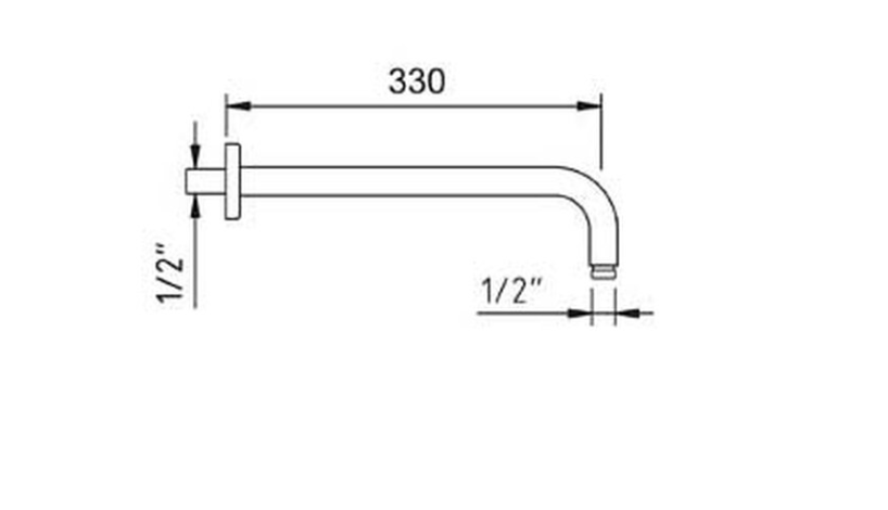 Driegħ tad-doċċa Luzia 330mm