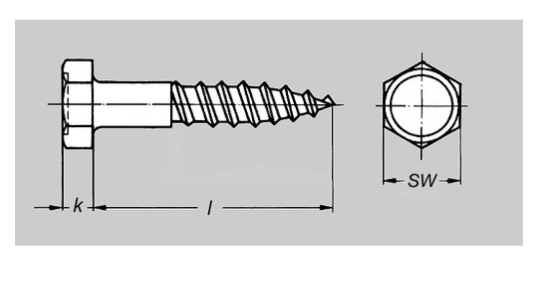 Vis à bois DIN571 A2