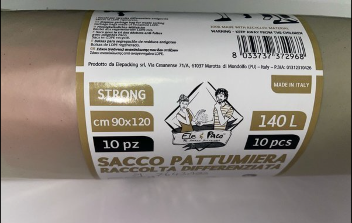 Sacs poubelle colorés 90 x 120 cm, lot de 10