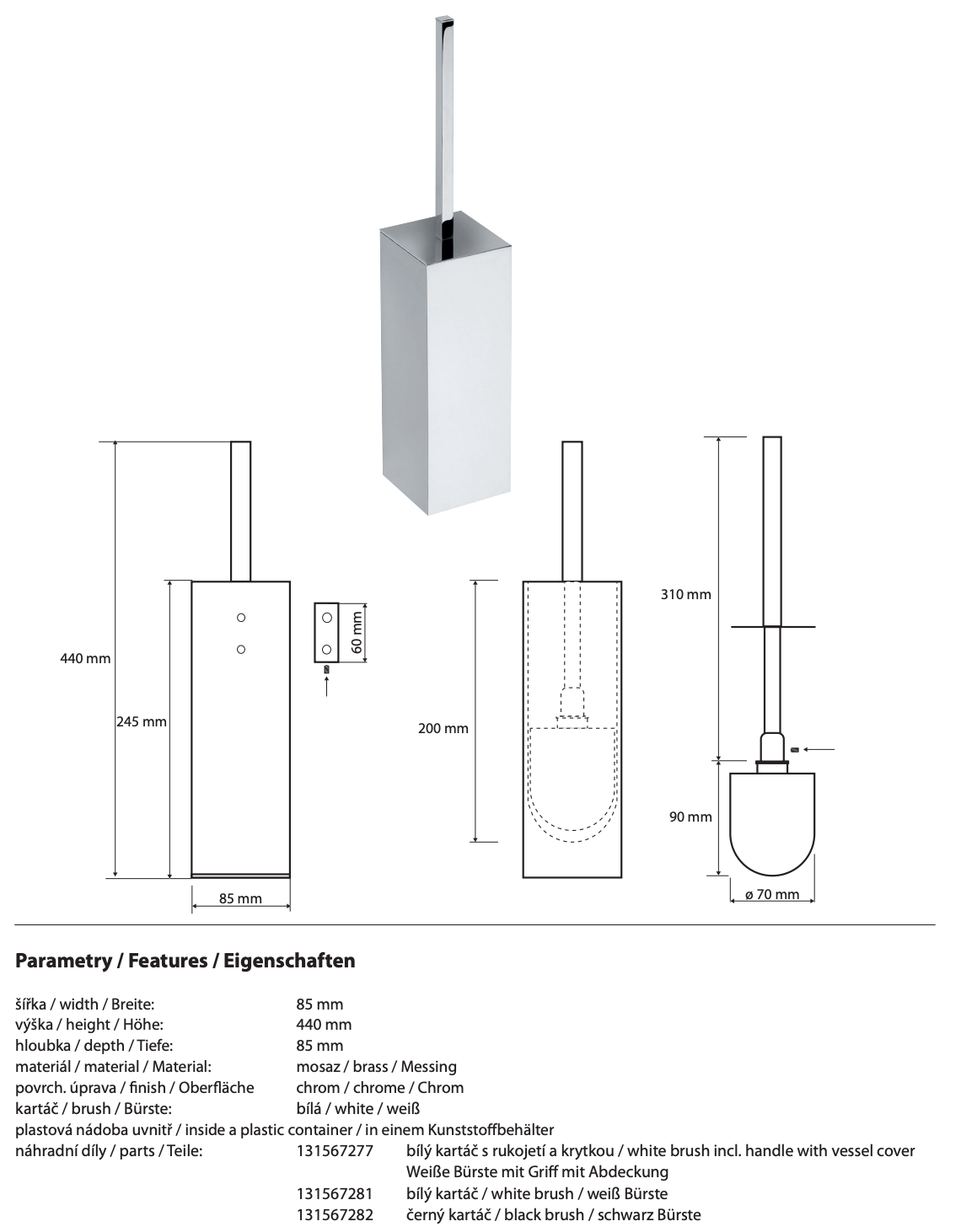 Toilet Brush Holder PLAZA