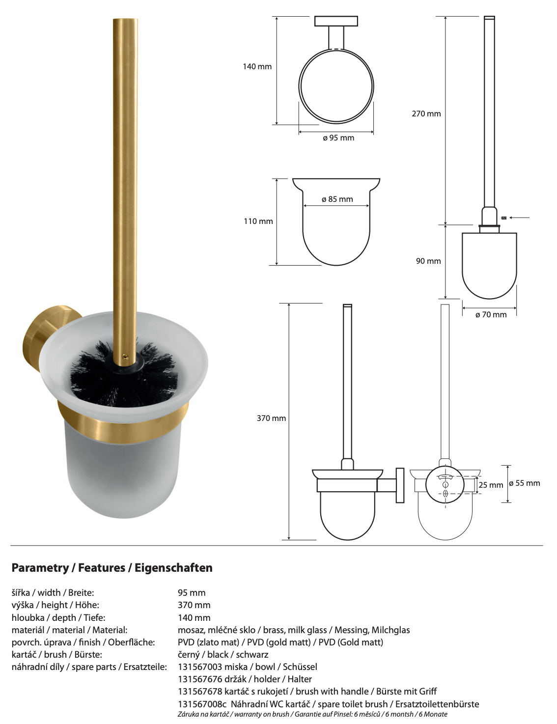 Toilet Brush Holder SABLO