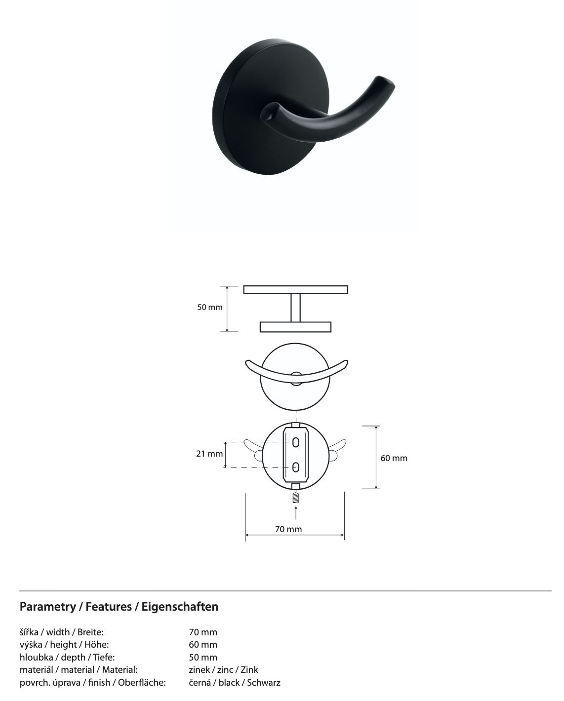 NOX: Double robe hook
