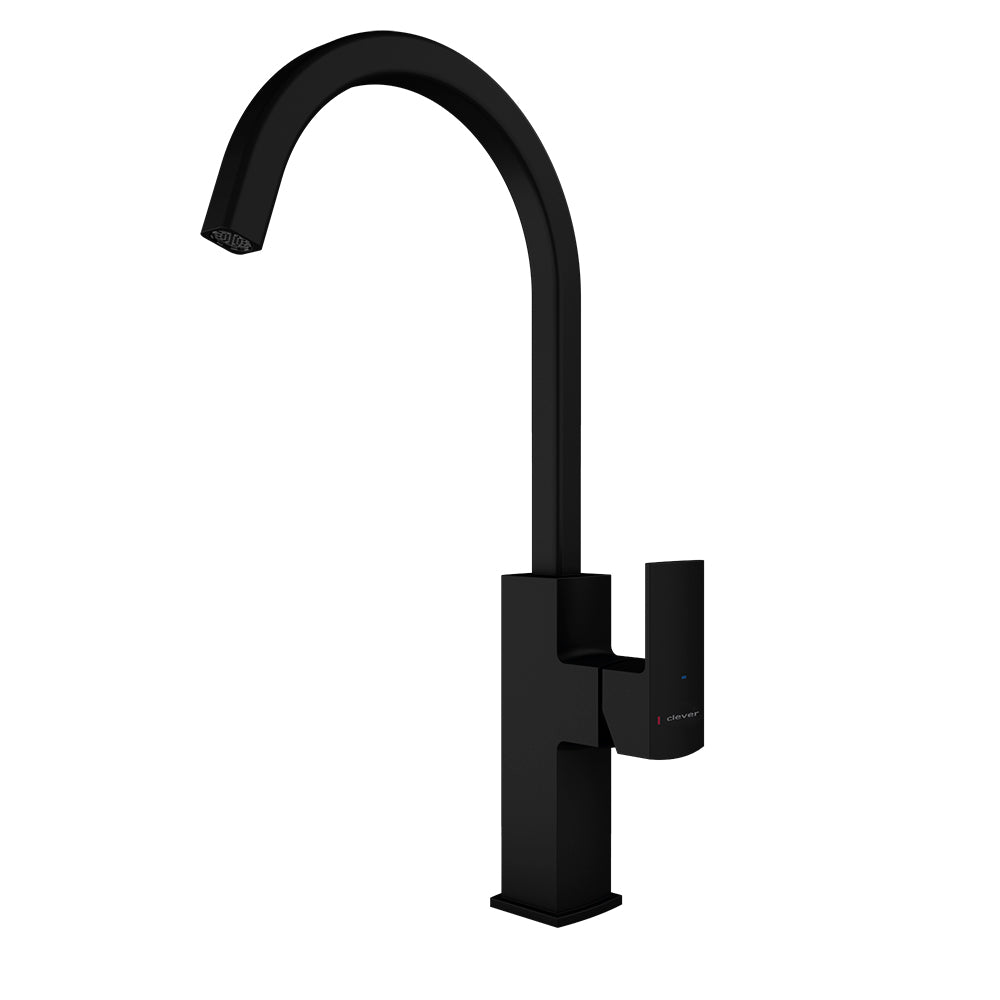 Kitchen Mixer Alpina Oval Matt Black