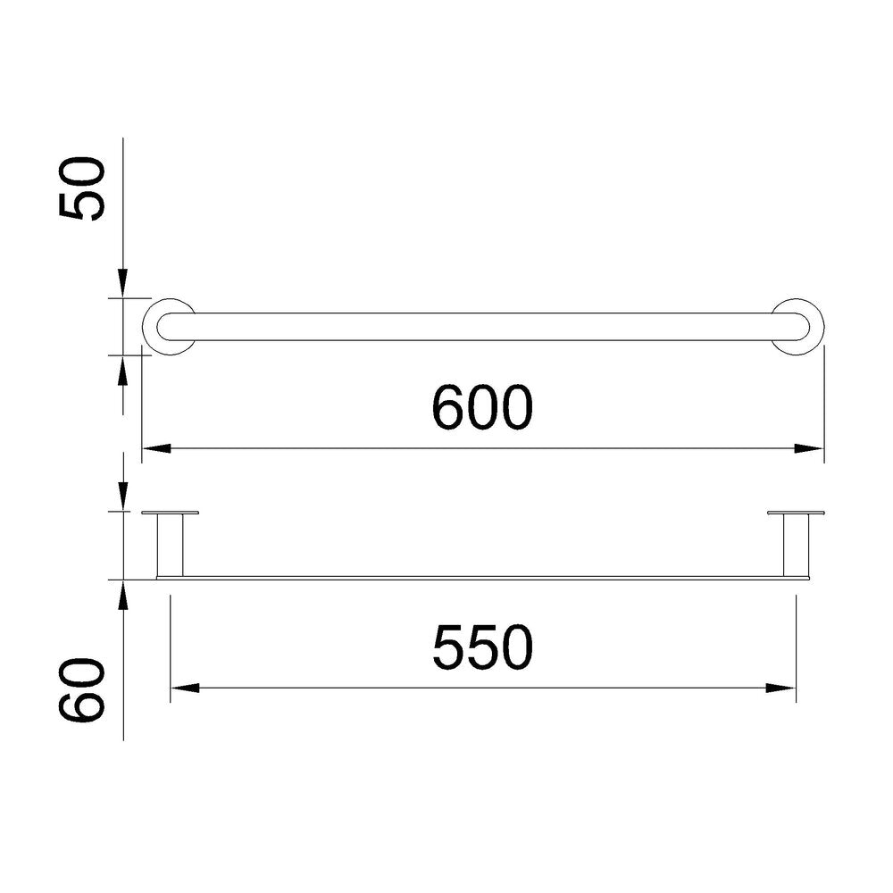 Noah Towel Rail 55 Matt Black