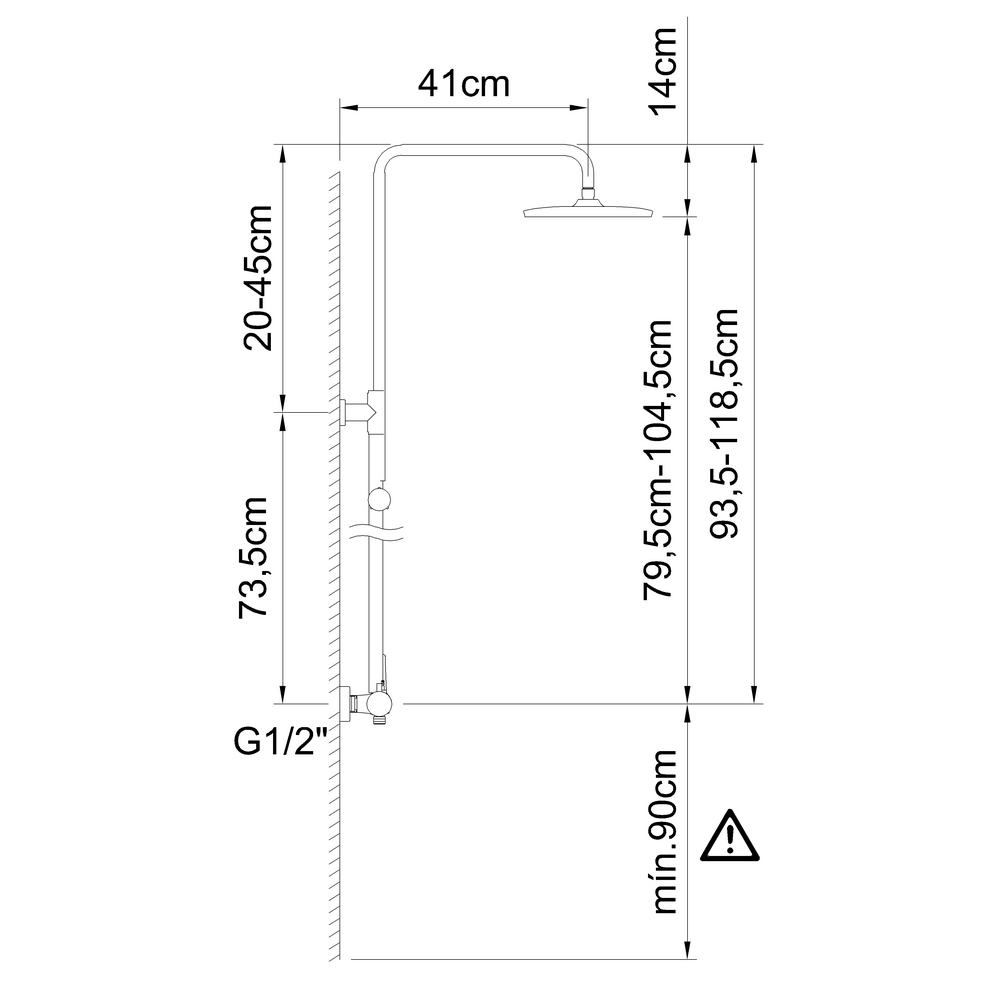 Shower Set Mixer with Extendable Bar – Next