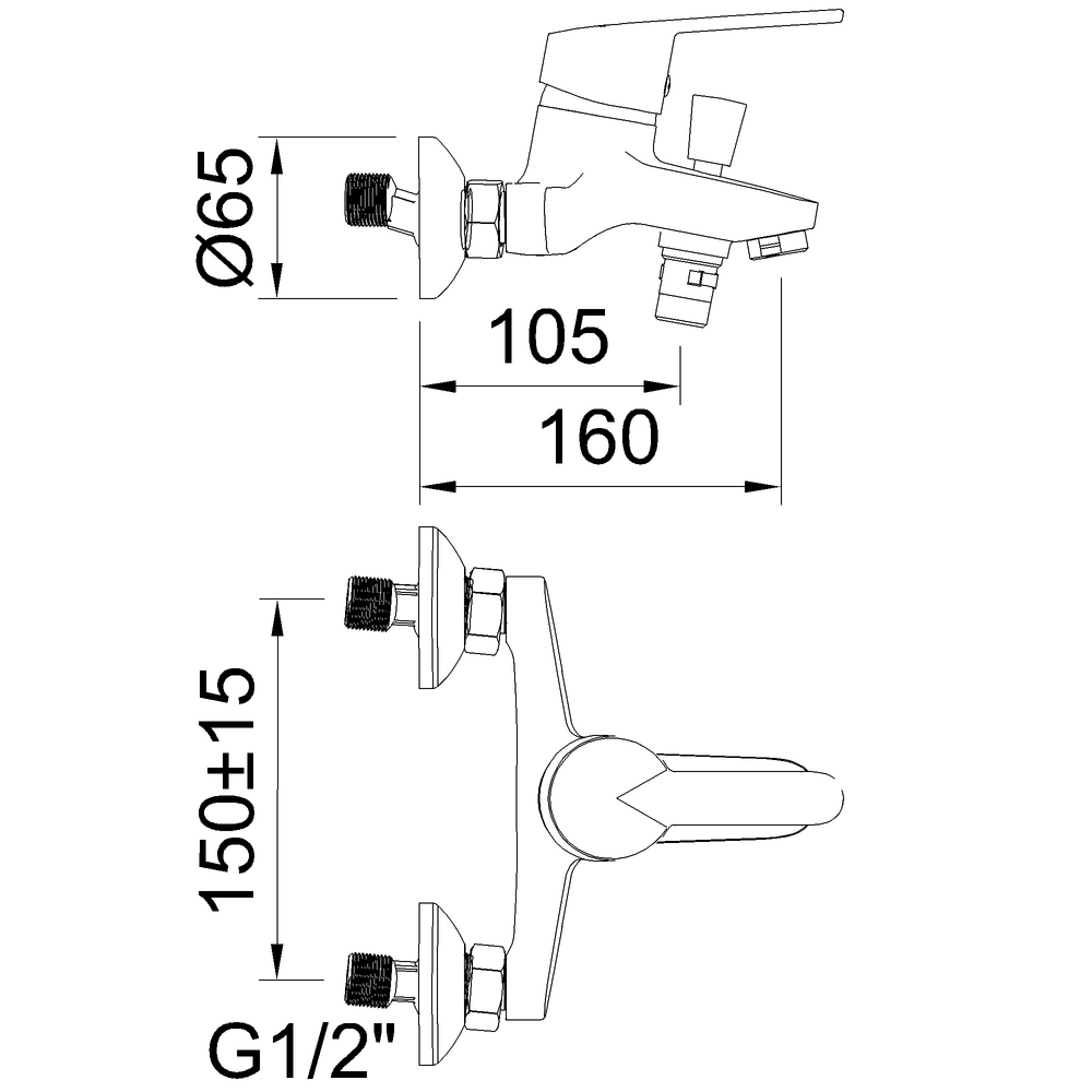 Bath-Shower Mixer S12