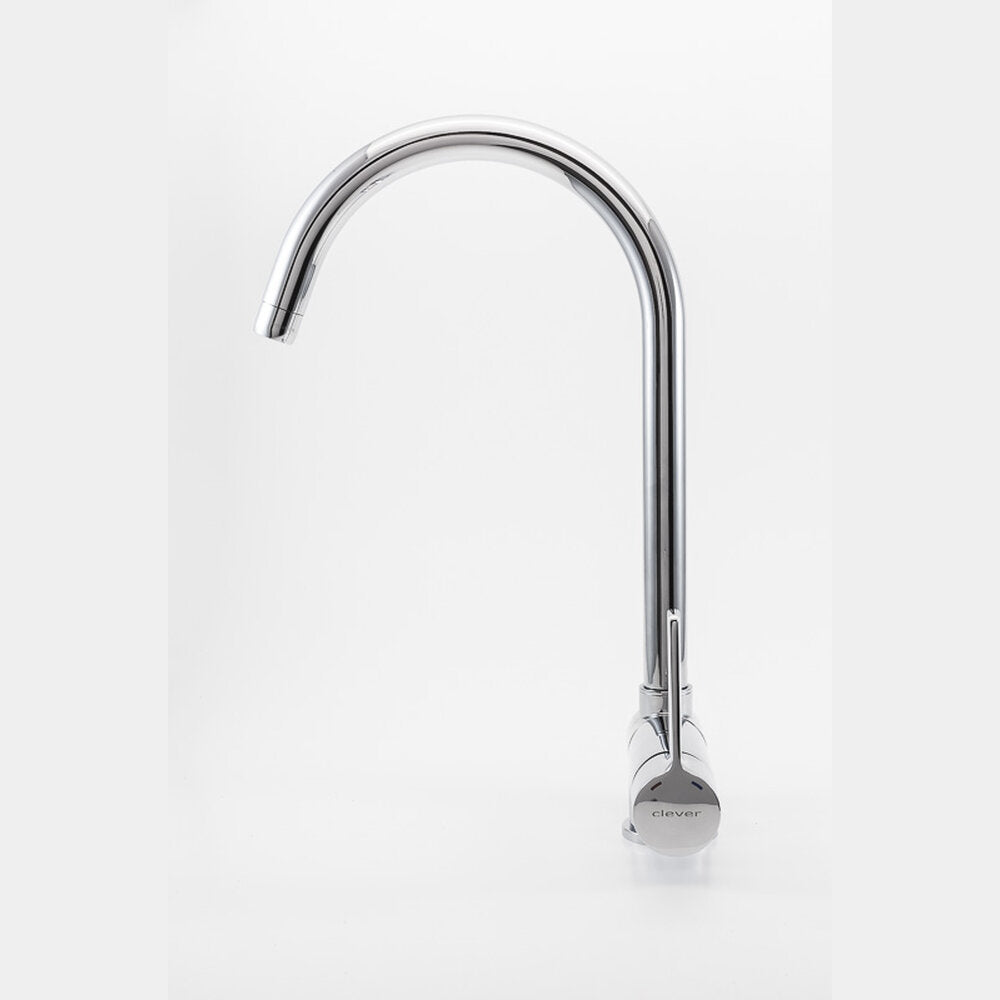Single-lever sink mixer 225mm with shaped spout folding Round Cold Open