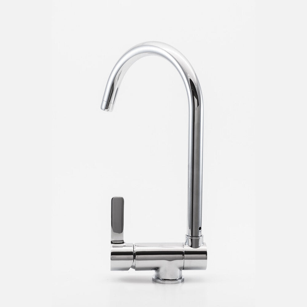 Single-lever sink mixer 225mm with shaped spout folding Round Cold Open
