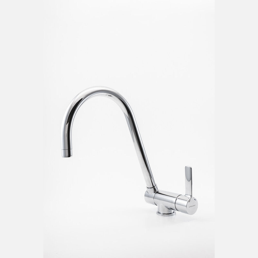 Single-lever sink mixer 225mm with shaped spout folding Round Cold Open