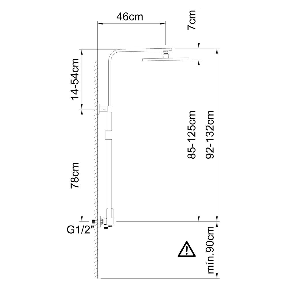 Douche à effet pluie complète Saona Slim