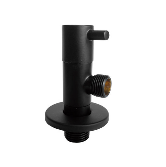 Vanne d'angle noir mat 1/2''