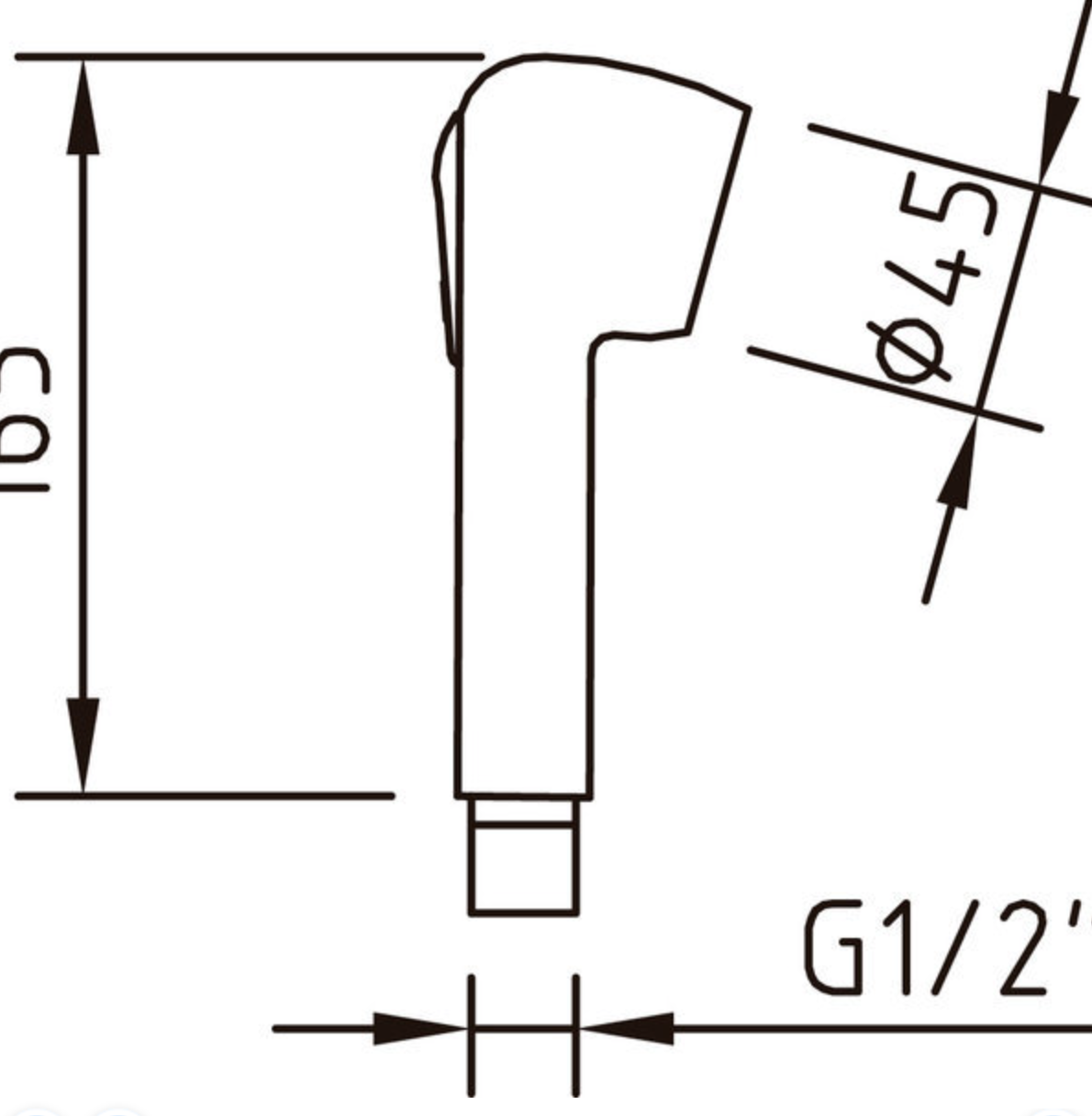 Hand shower pull out Caiman