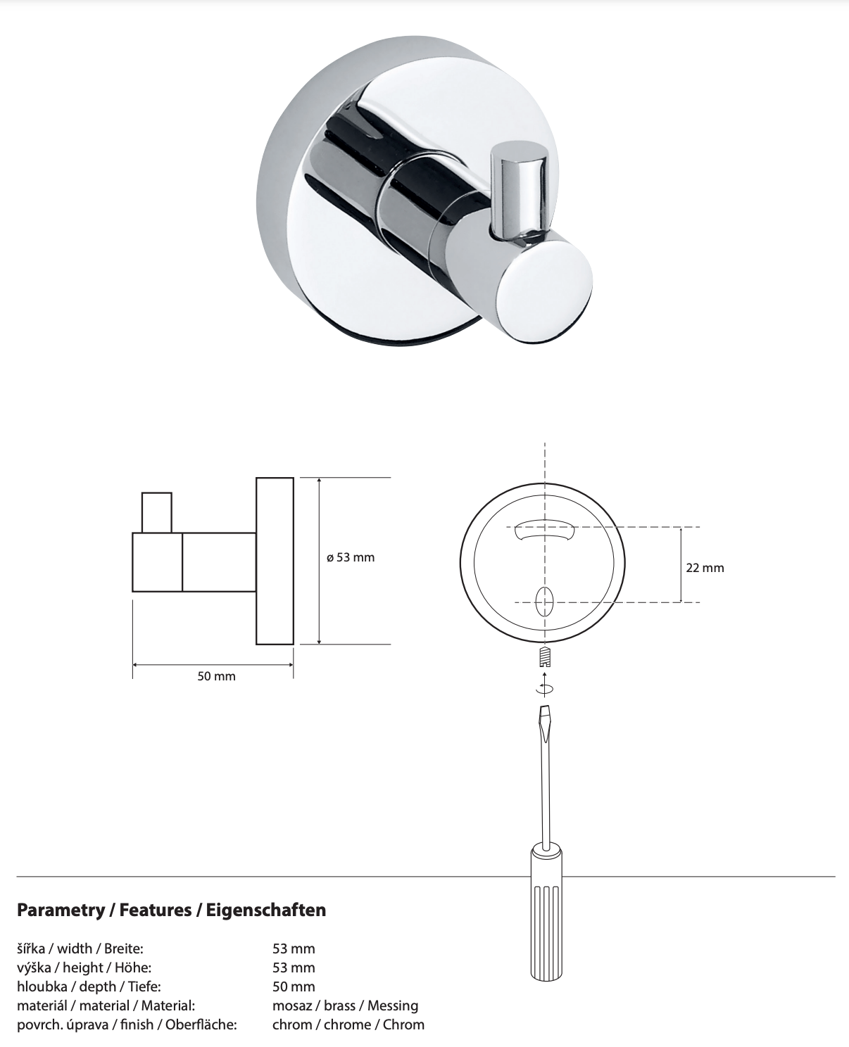 Ganċ Uniku għall-Ħwejjeġ OMEGA