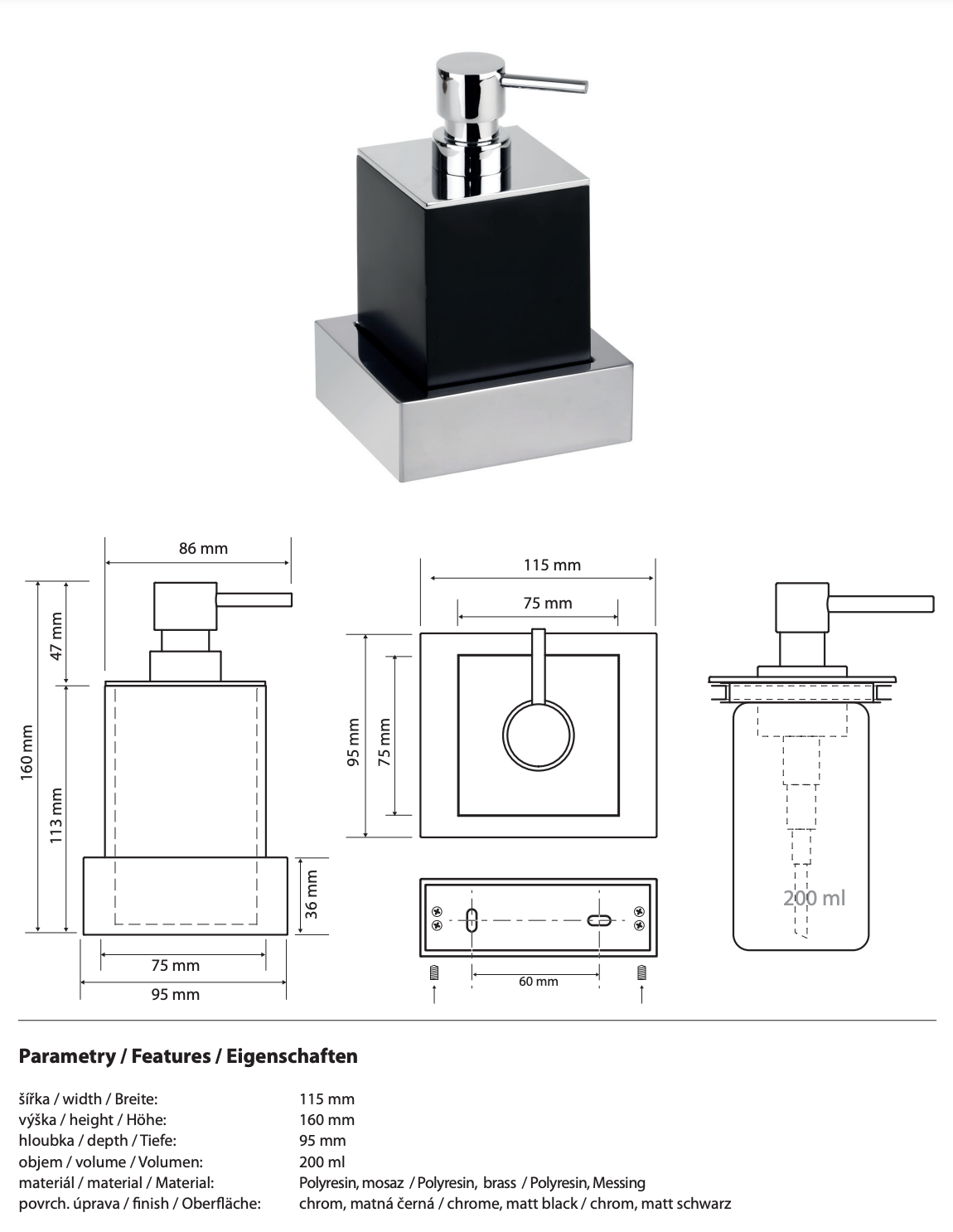 Dispenser tas-Sapun GAMMA
