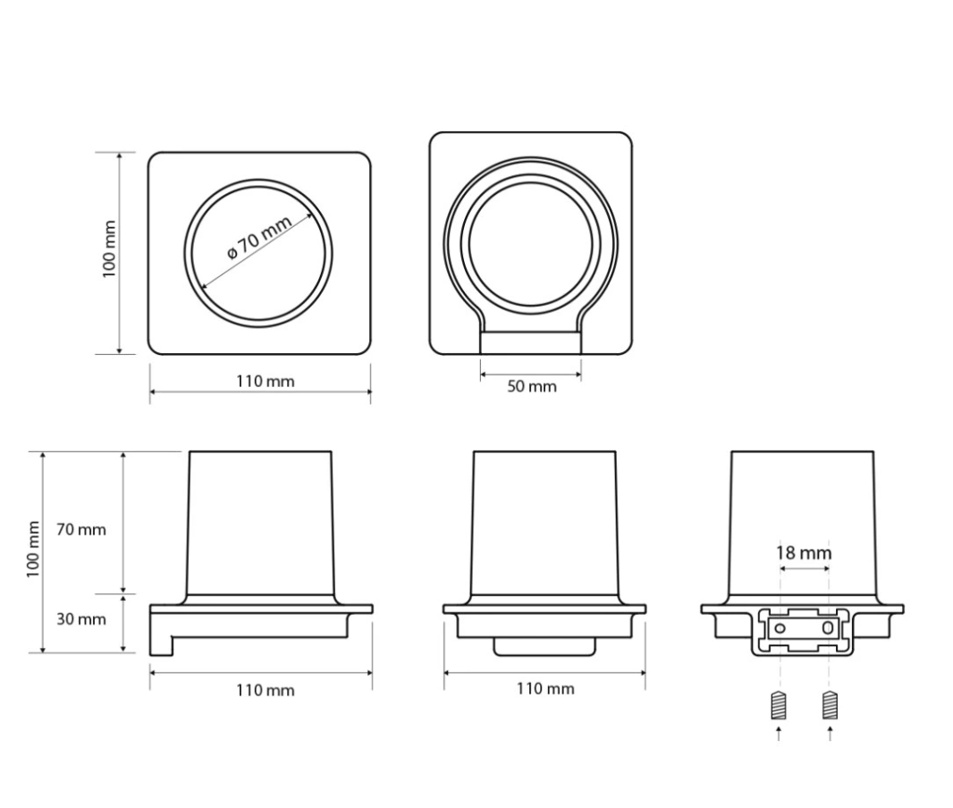 Toothbrush Holder ORGANIC BLACK