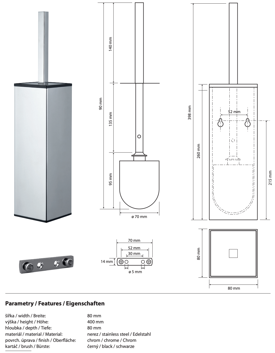 Toilet Brush Holder VIA
