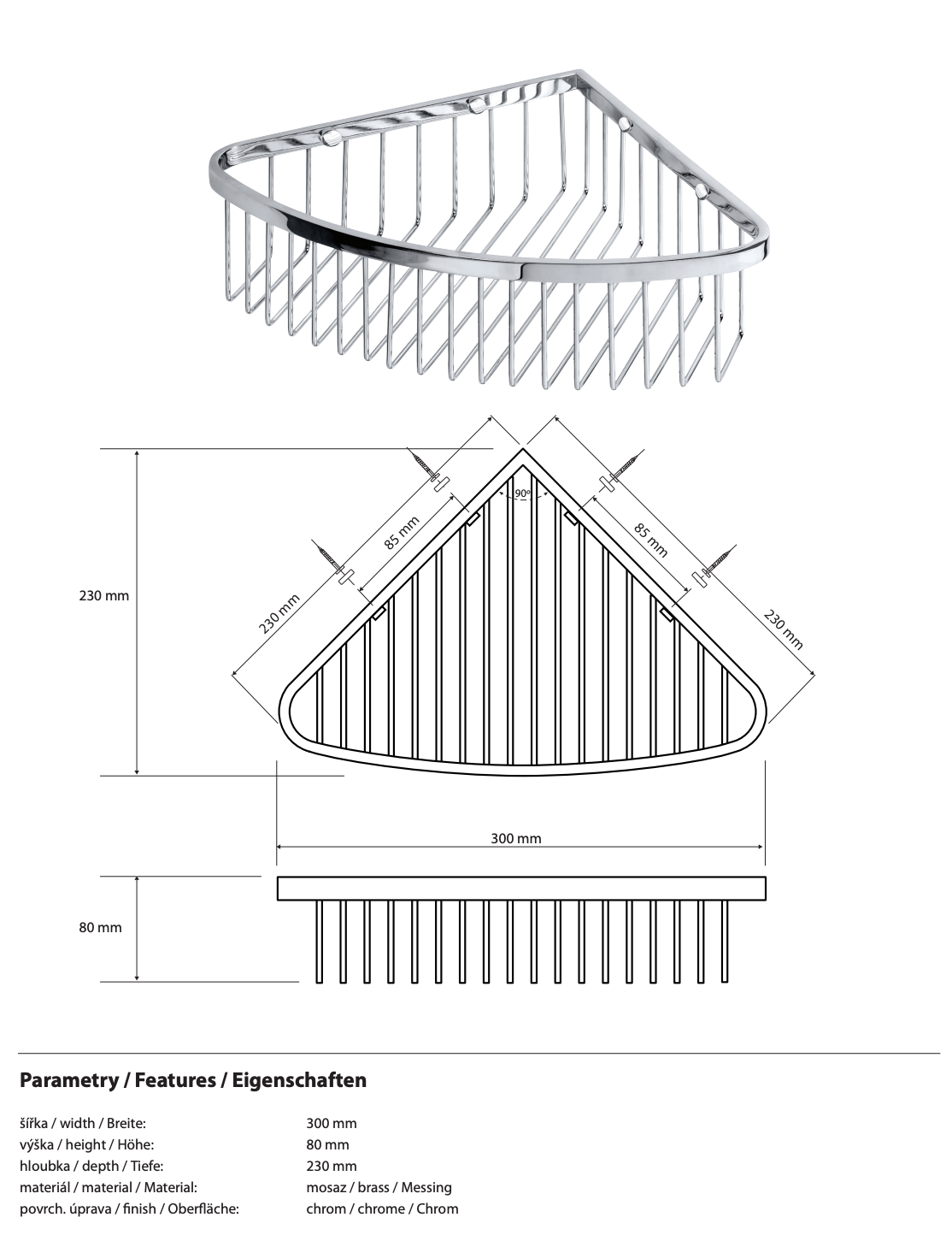 Corner Shower Shelf II CYTRO