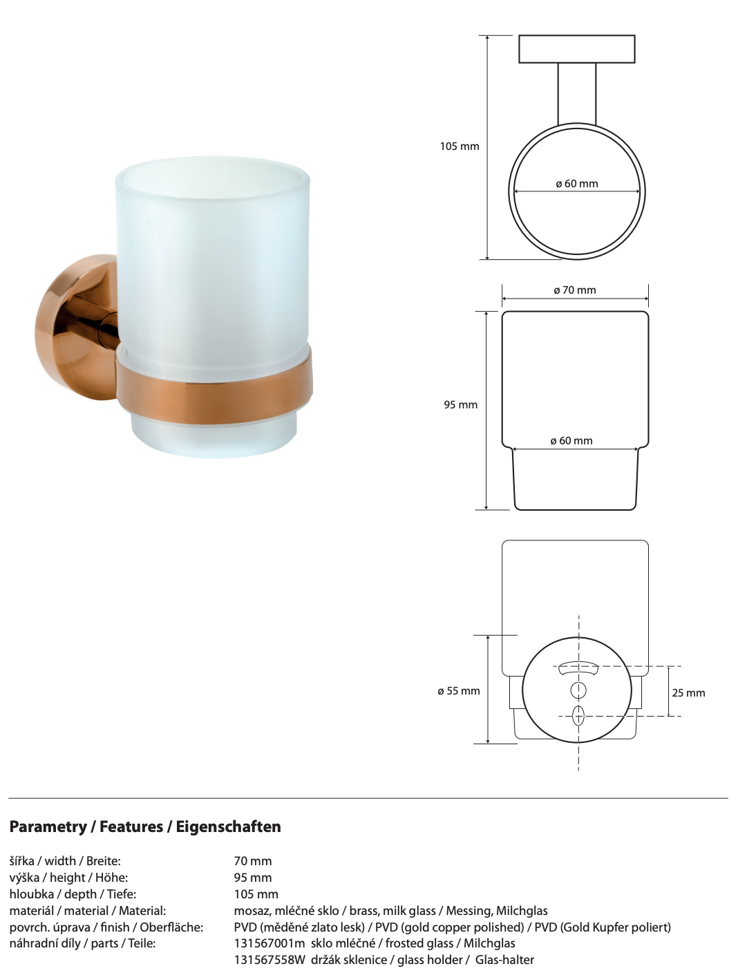 Porte-brosse à dents CORAIL