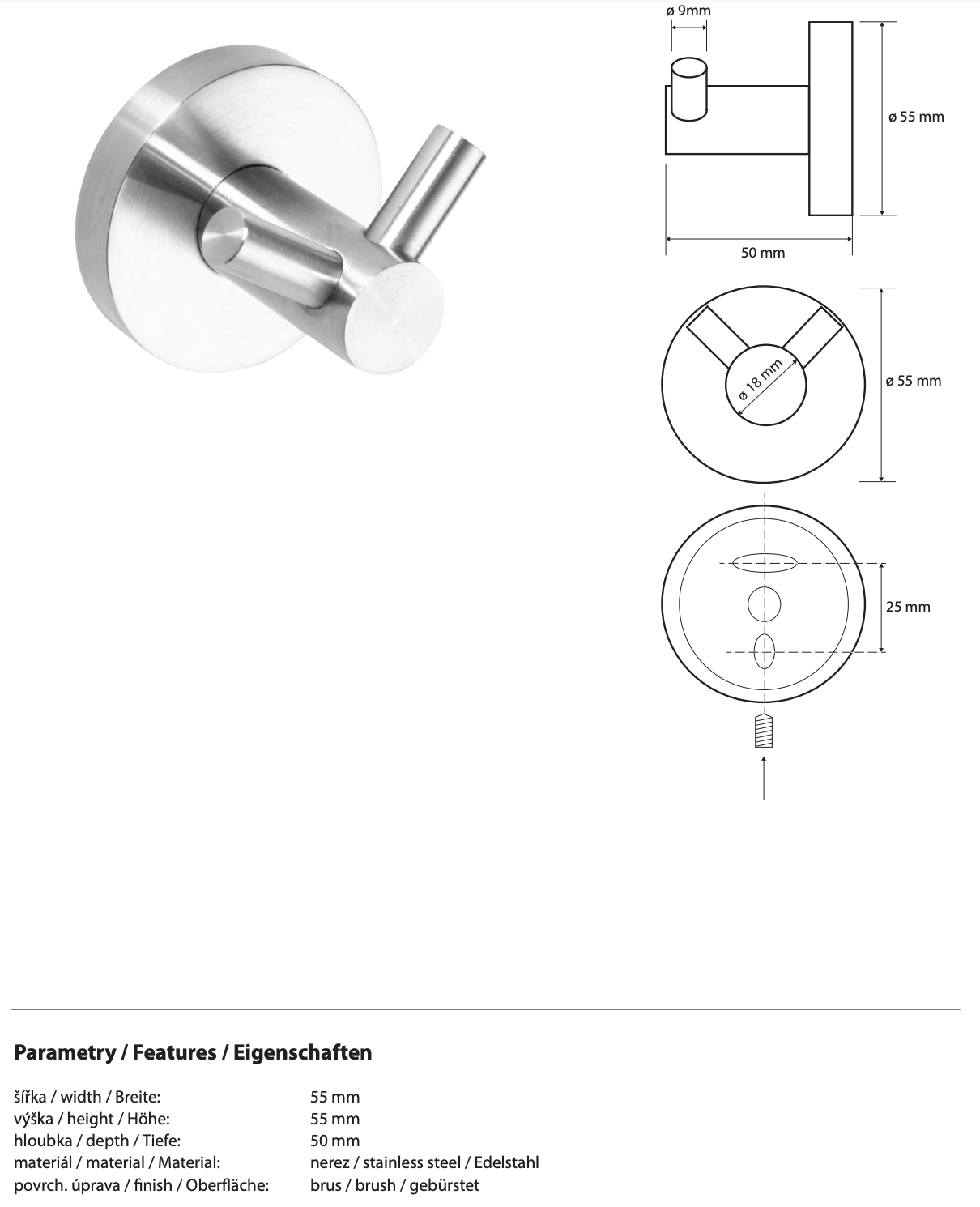 Double Robe Hook NEO
