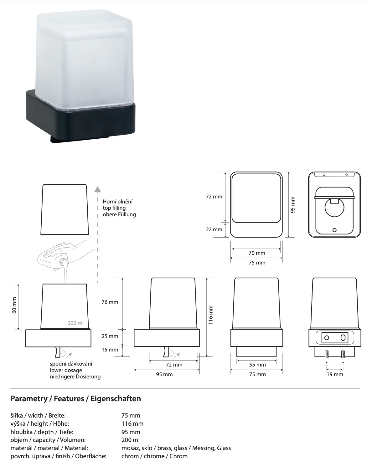 Distributeur de savon NERO