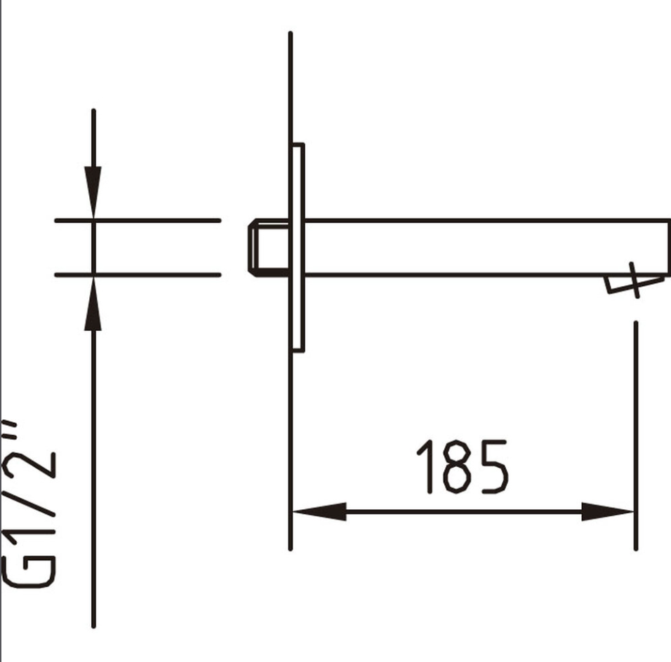 Bec de baignoire Bimini 185 mm