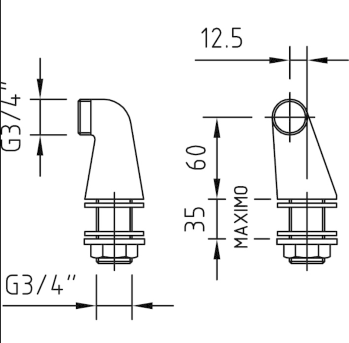 Tube connections for bath shower