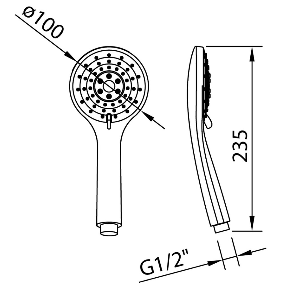Doċċa tal-idejn City air l 3F l ø100 mm