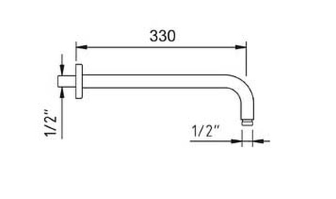Driegħ tad-doċċa Luzia brushed gunmetal