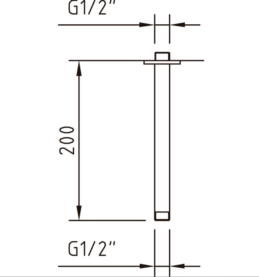 Driegħ tad-doċċa tas-saqaf 200mm